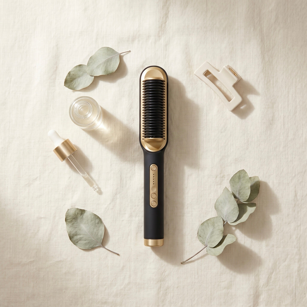 Cepillo Eléctrico Anti Frizz — Alisado Profesional en Minutos